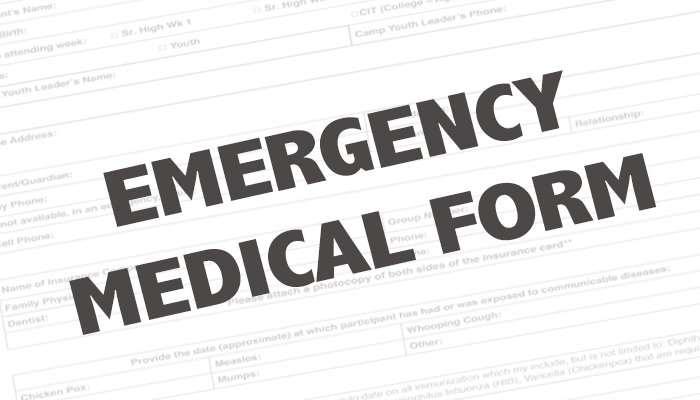 Emergency Medical Form | Lakeside For Youth
